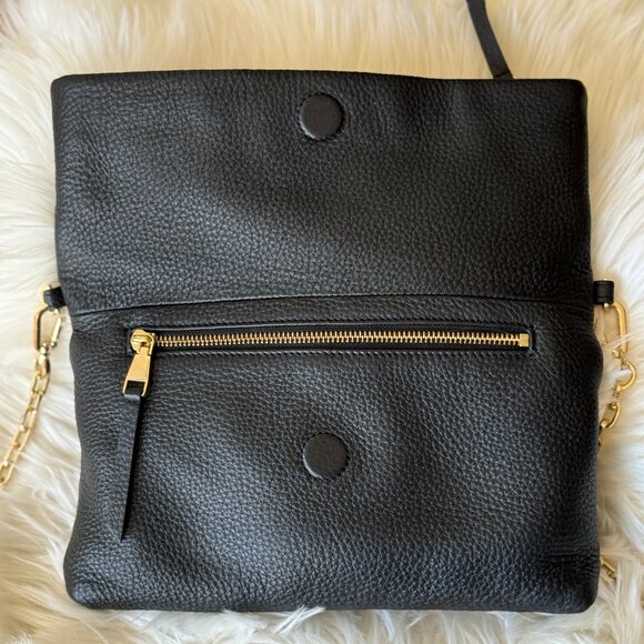 Tory Burch Fold-over Adjustable Pebbled Leather Crossbody Bag - Picture 3 of 12